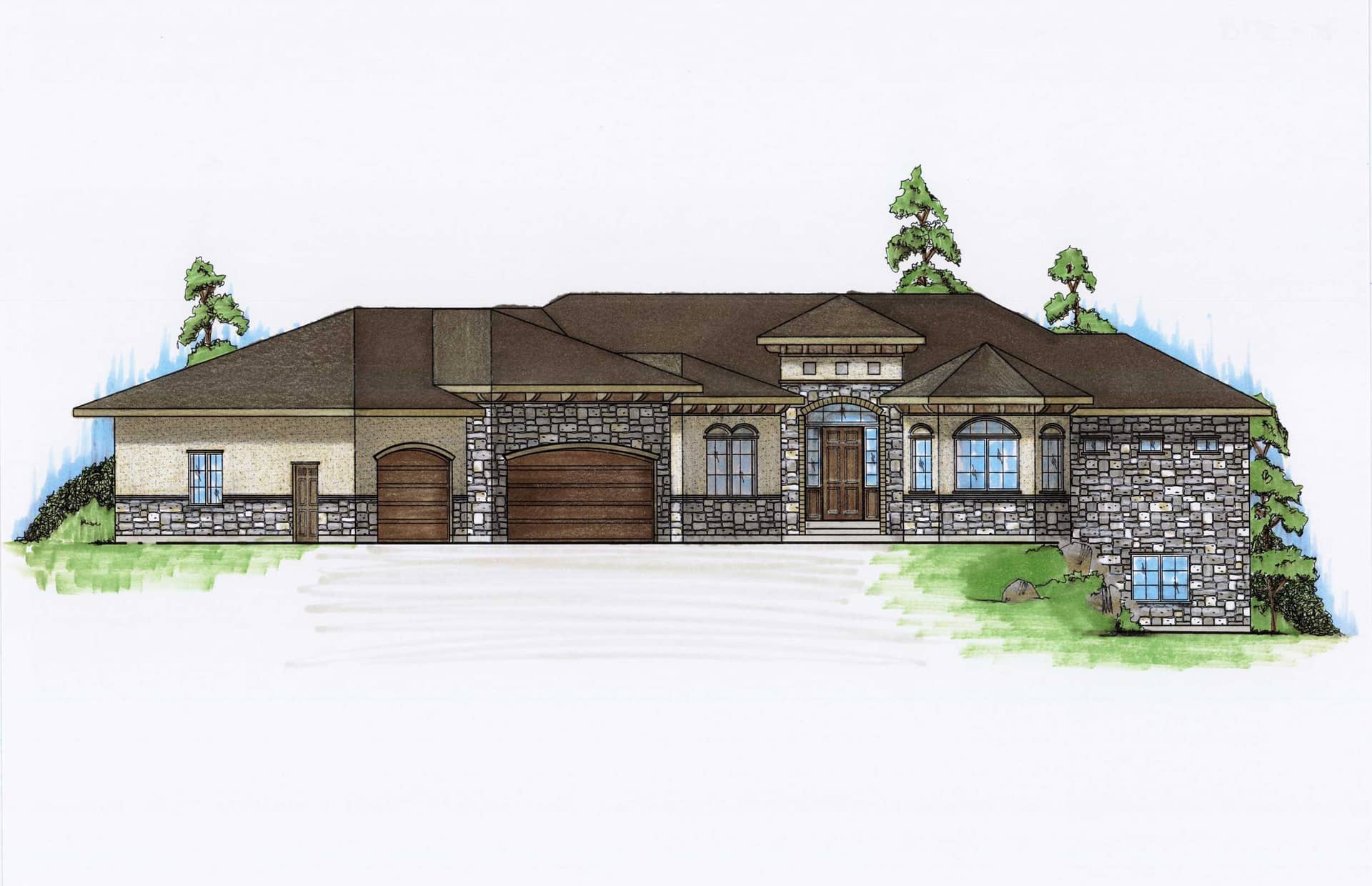 Color Rendering of this house plan