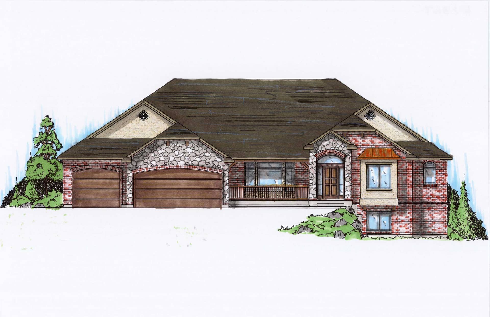 Color Rendering of this house plan
