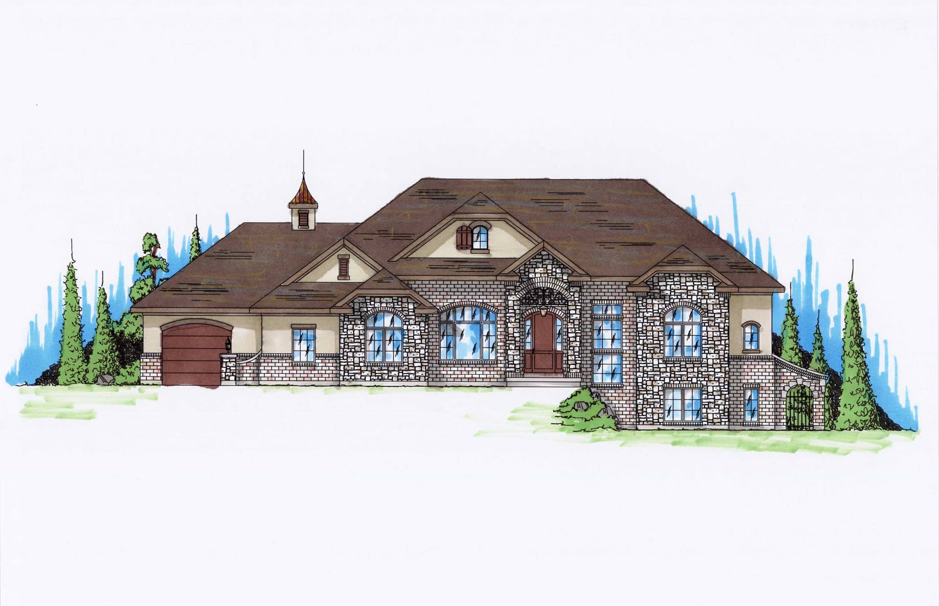 Color Rendering of this house plan