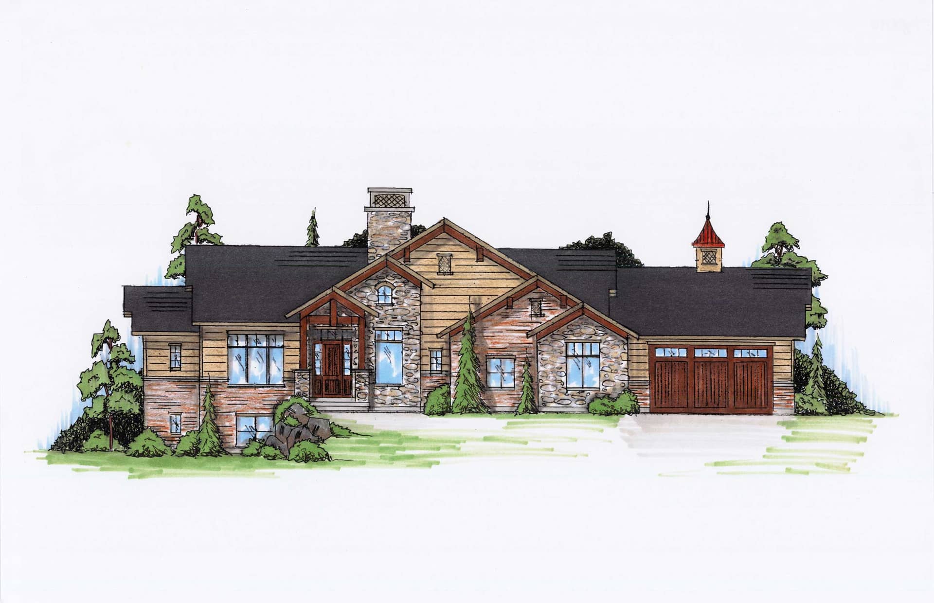 Color Rendering of this house plan