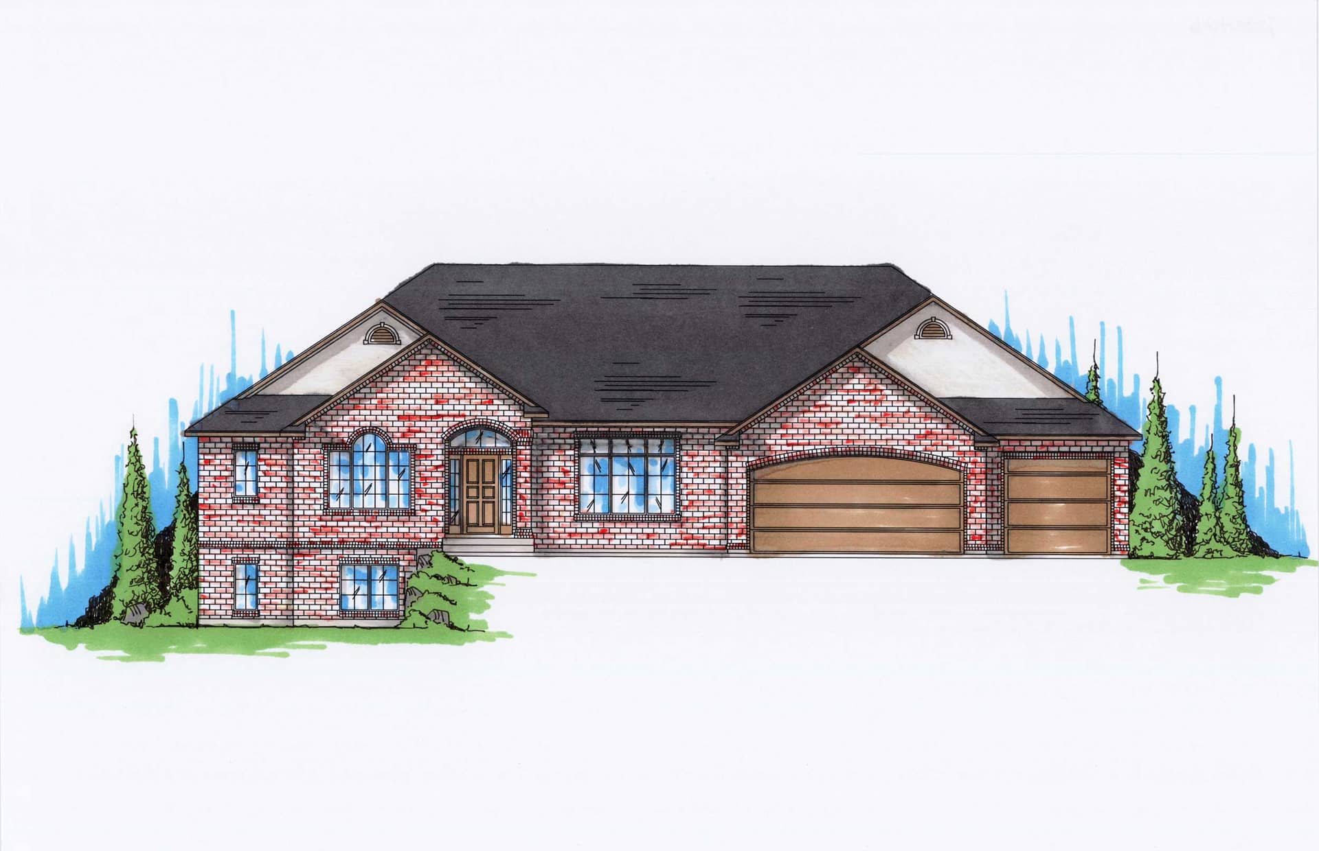 Color Rendering of this house plan