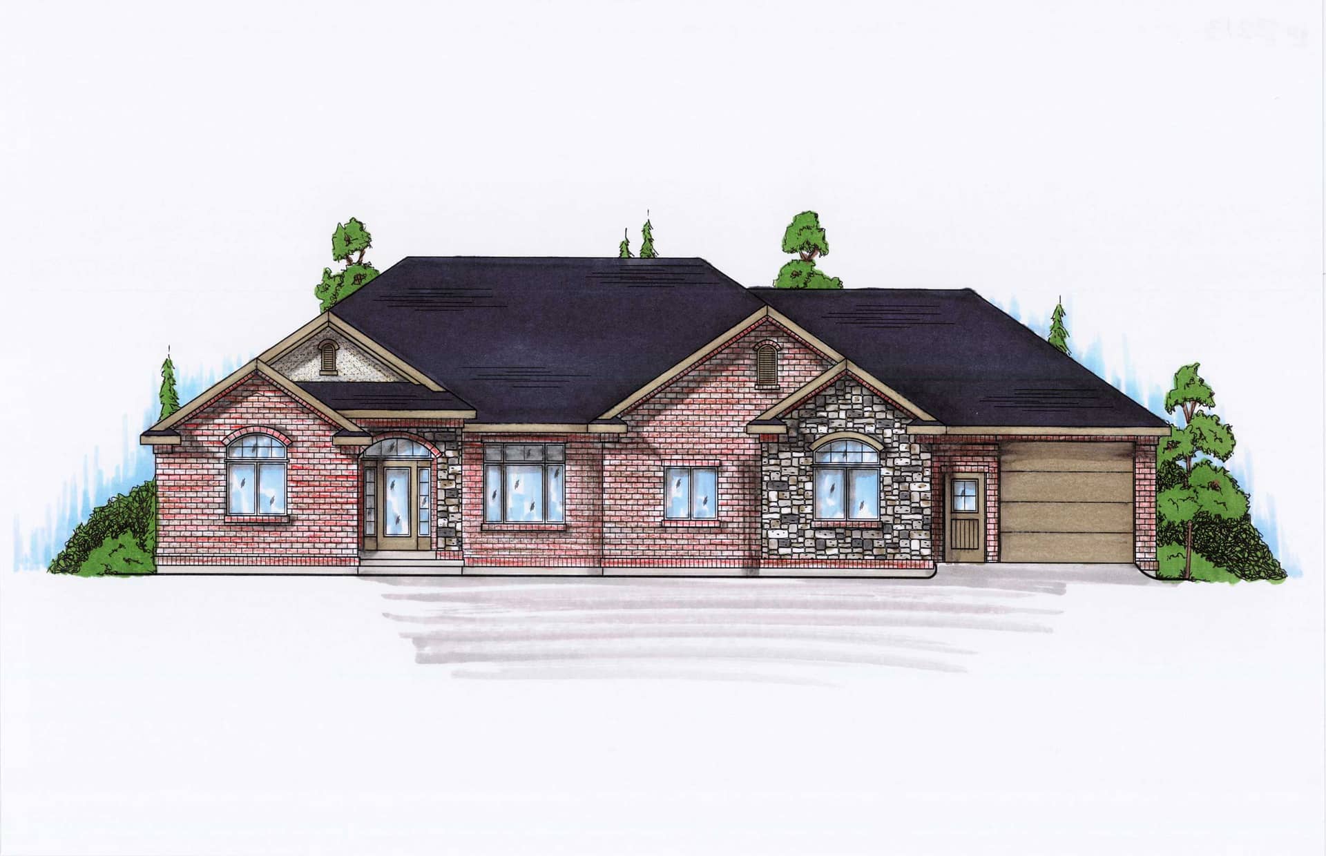Color Rendering of this house plan