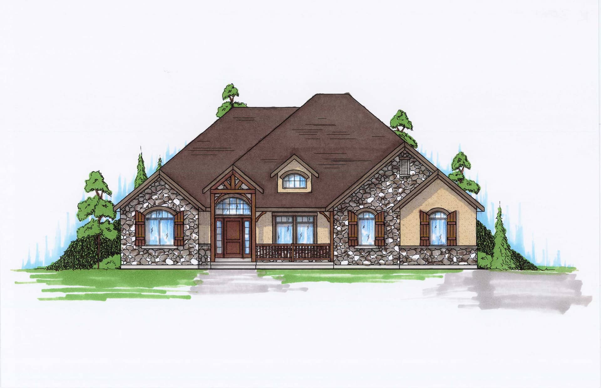 Color Rendering of this house plan