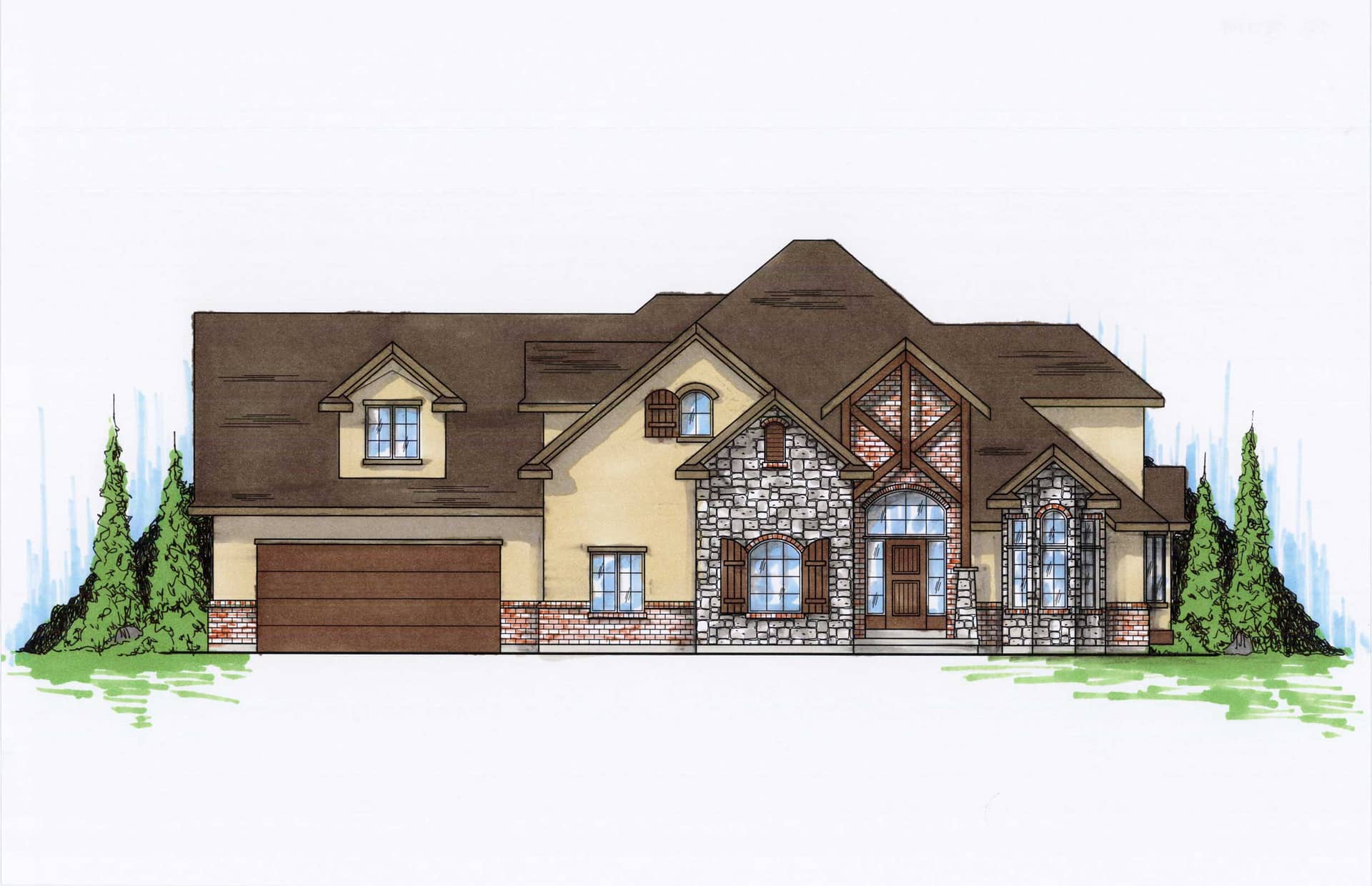 Color Rendering of this house plan