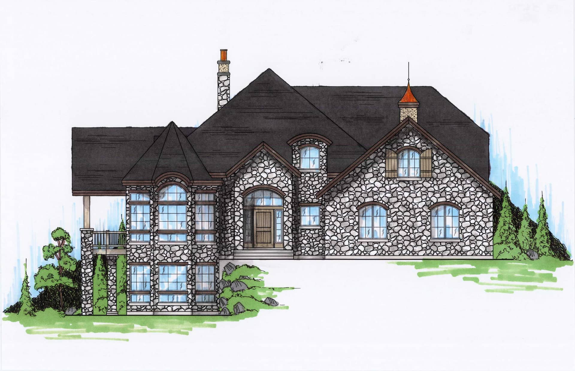 Color Rendering of this house plan