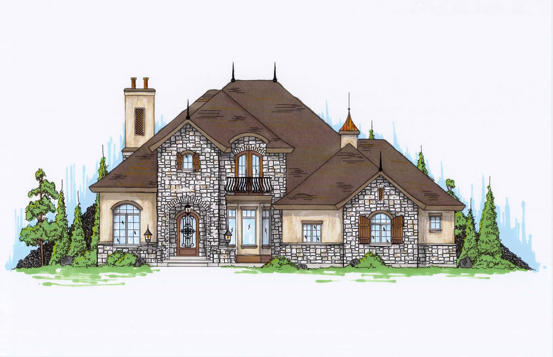 Color Rendering of this house plan