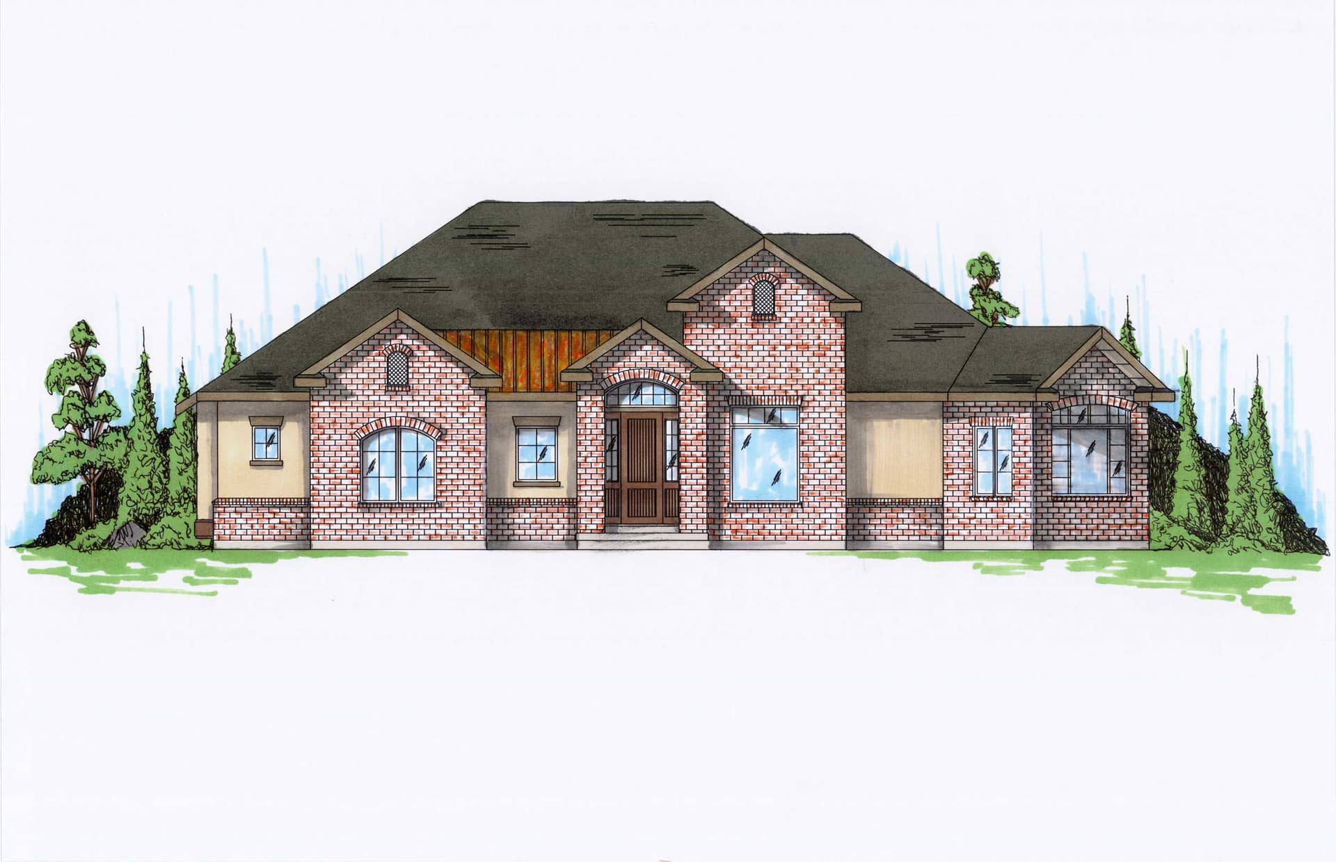 Color Rendering of this house plan