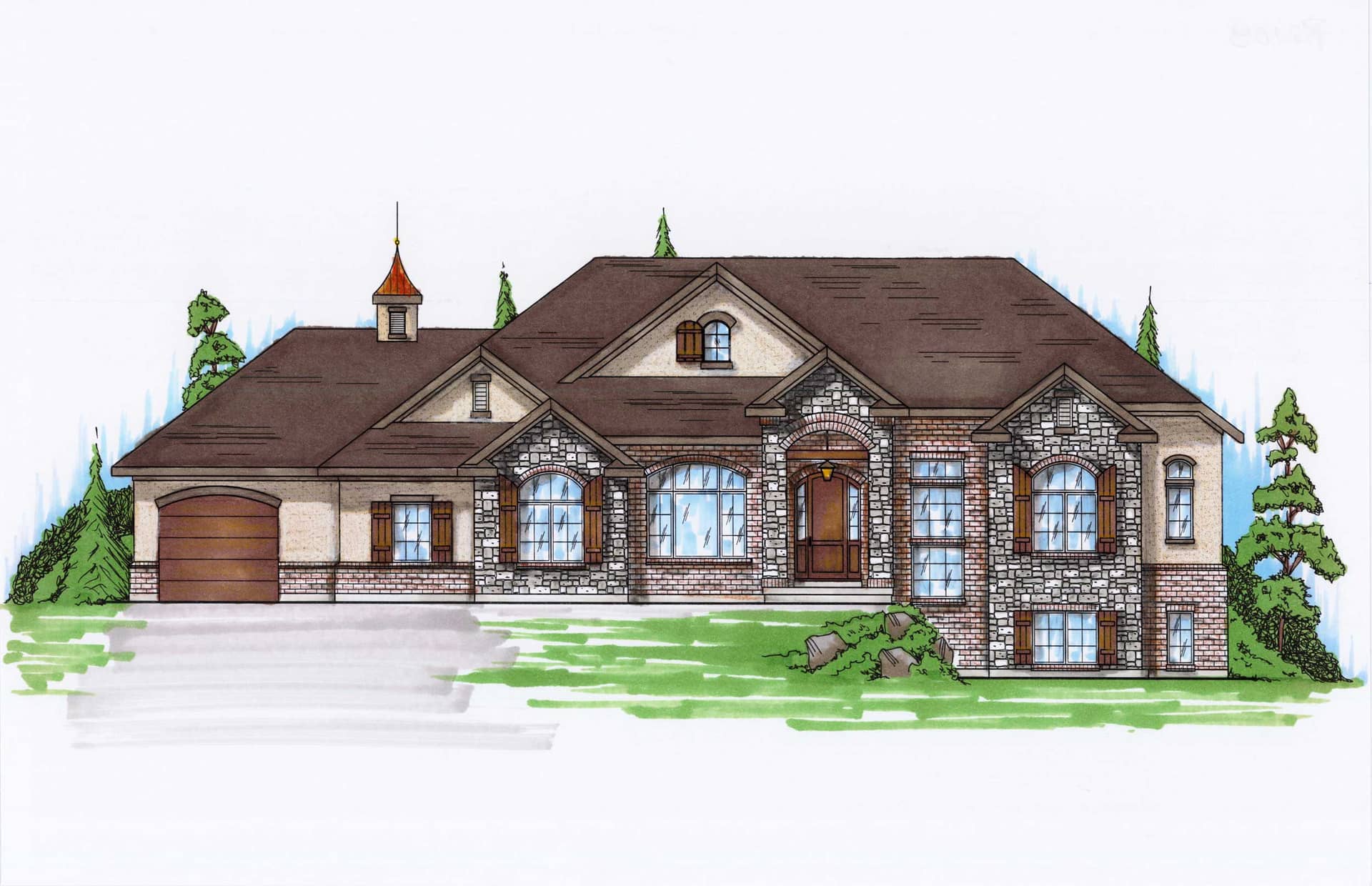 Color Rendering of this house plan