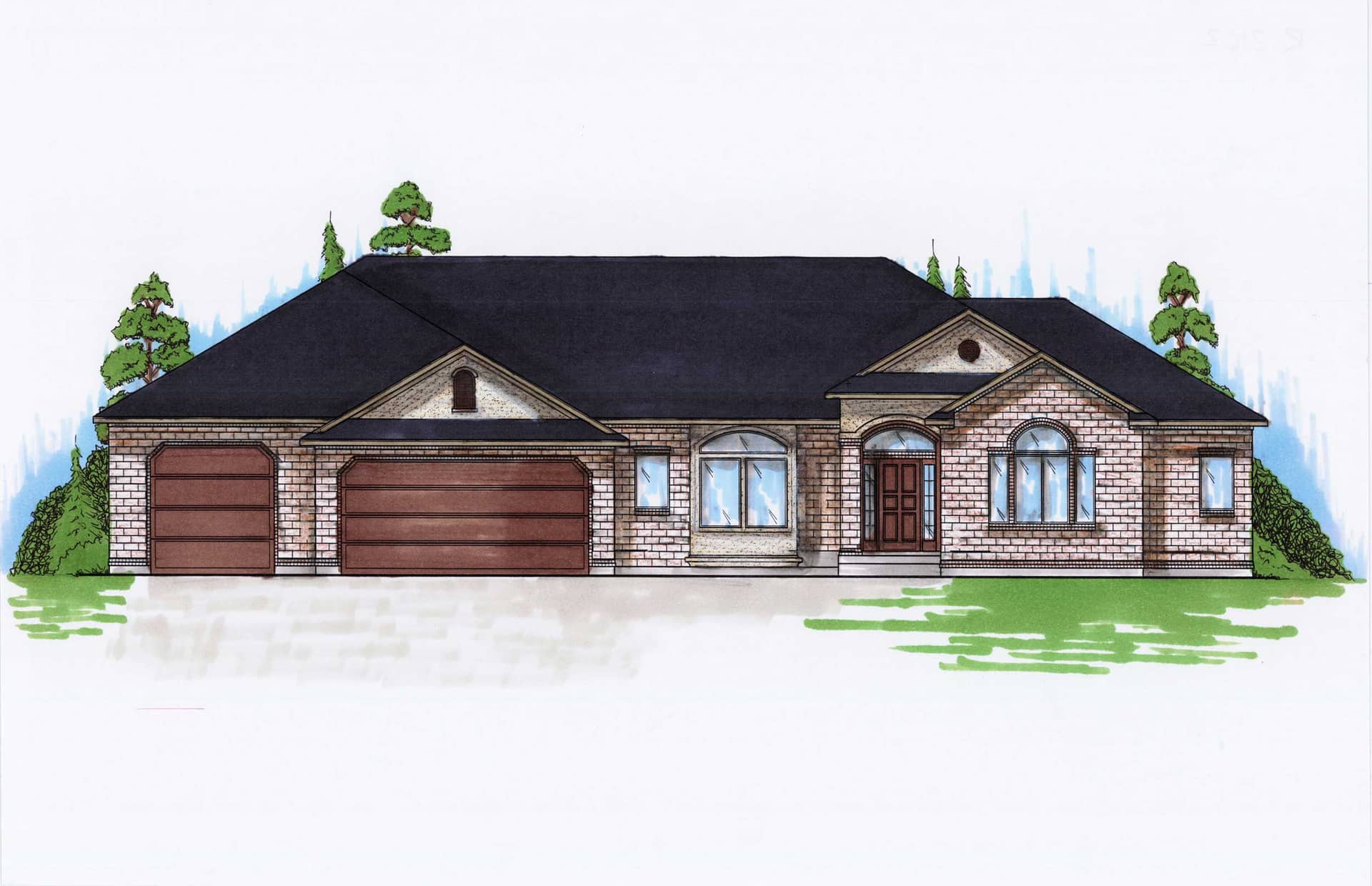 Color Rendering of this house plan