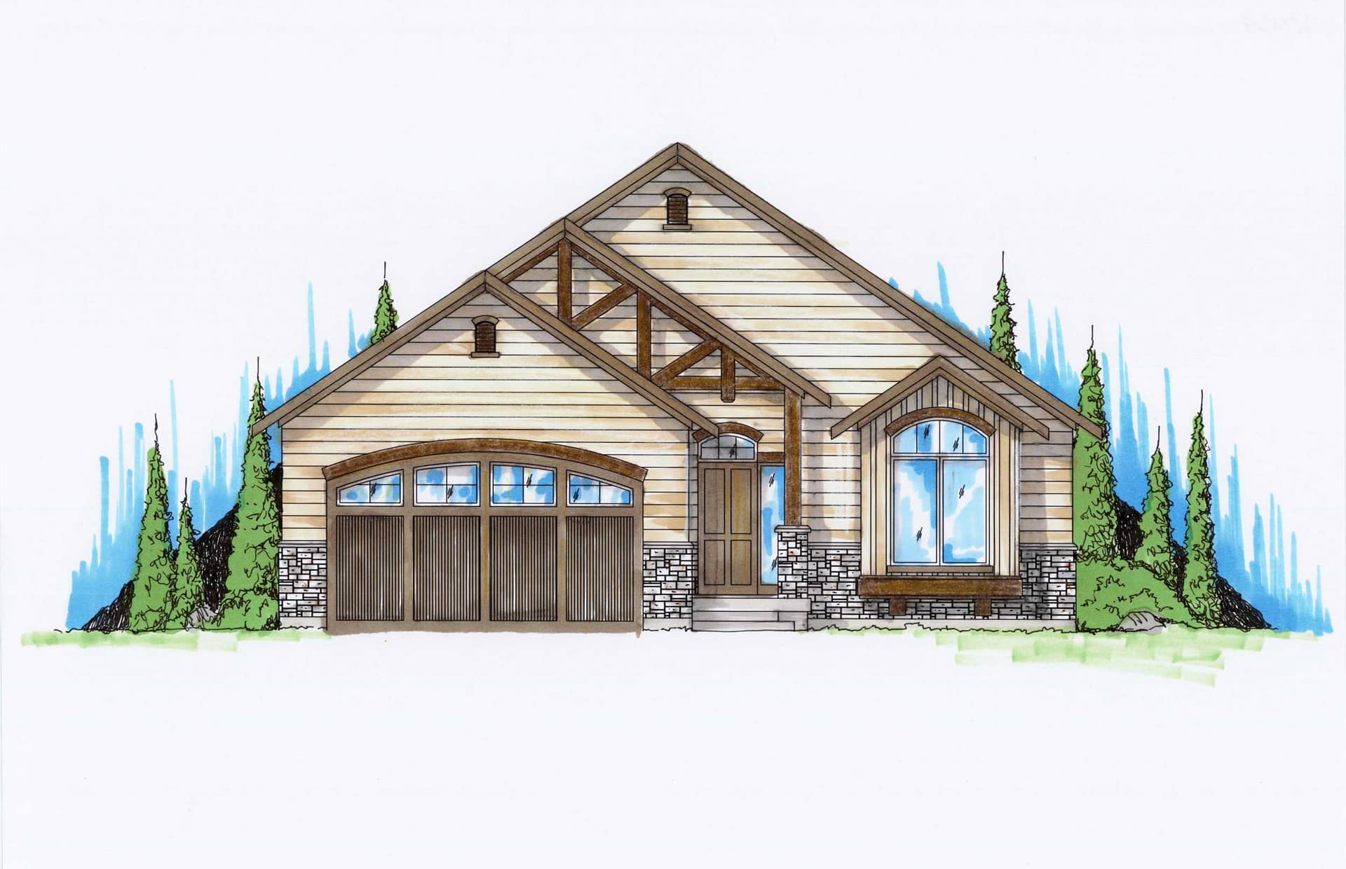 Color Rendering of this house plan