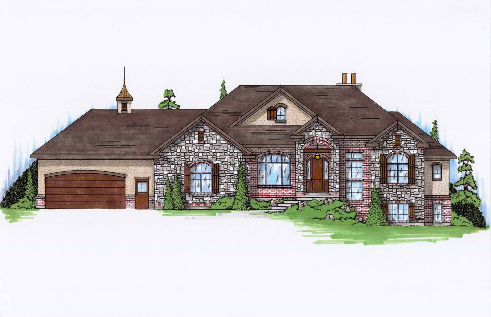 Color Rendering of this house plan