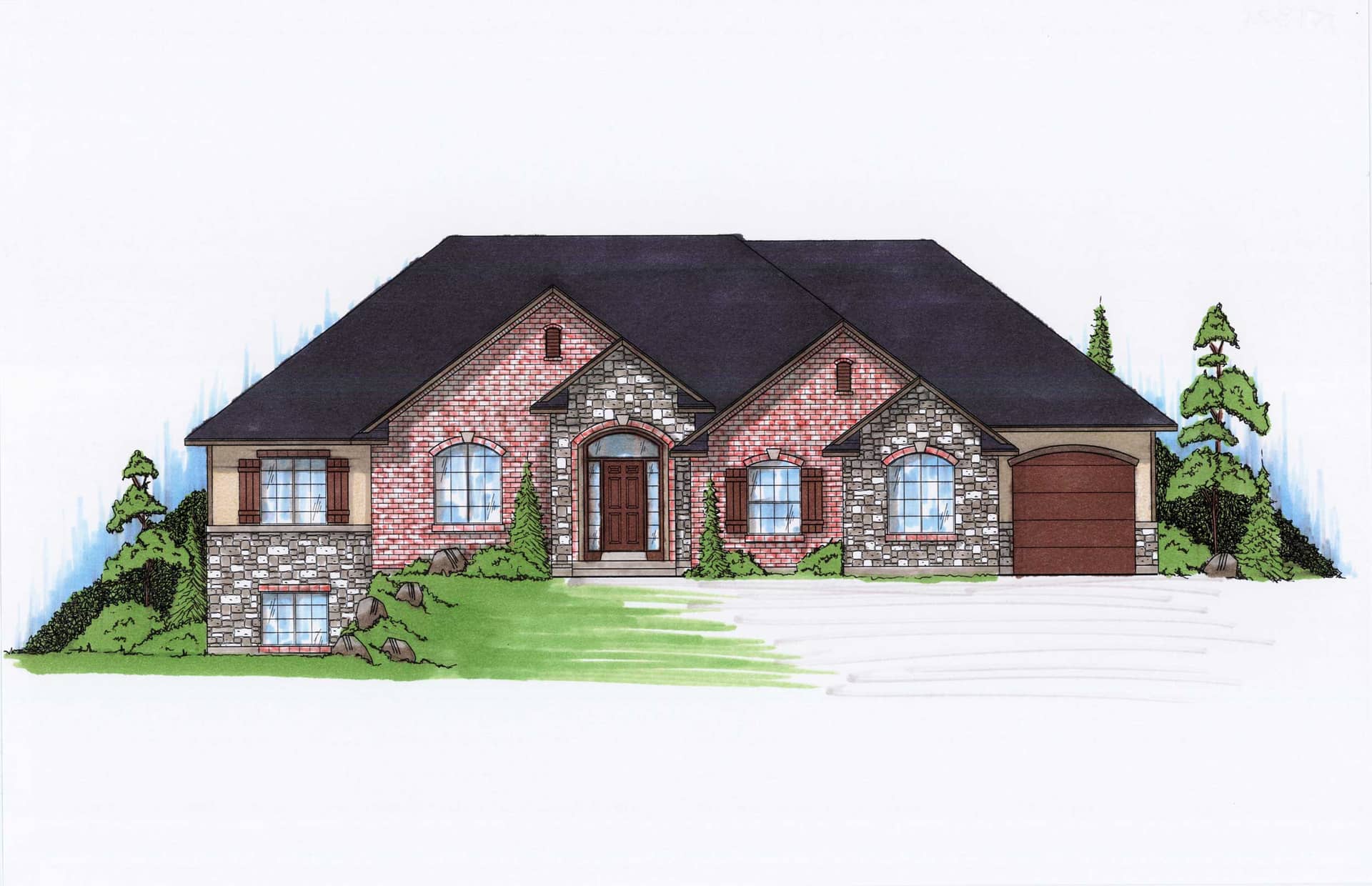 Color Rendering of this house plan