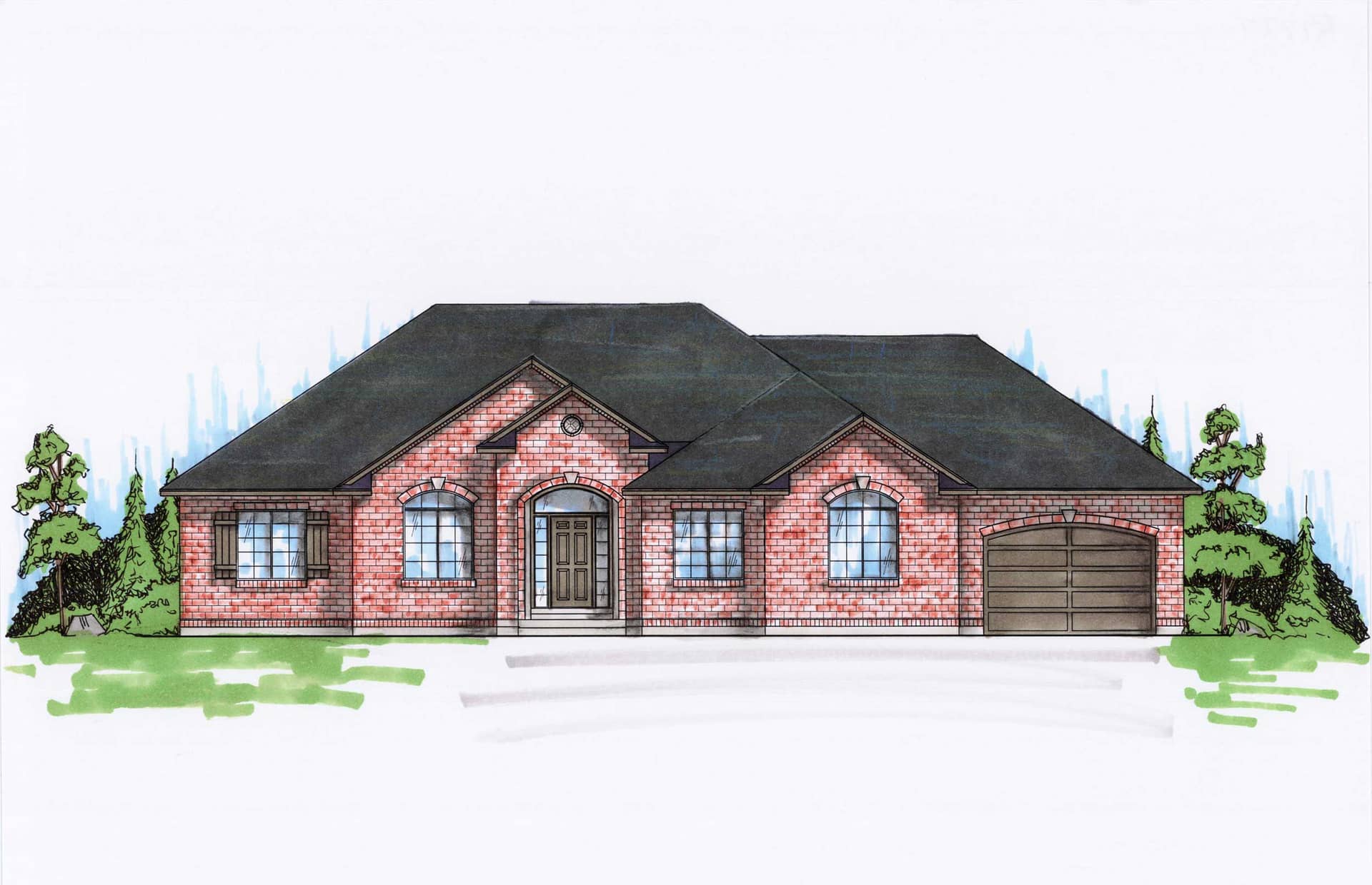 Color Rendering of this house plan
