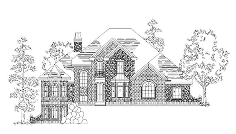 European home (ThePlanCollection: Plan #135-1177)