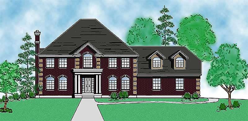 Country home (ThePlanCollection: Plan #135-1178)