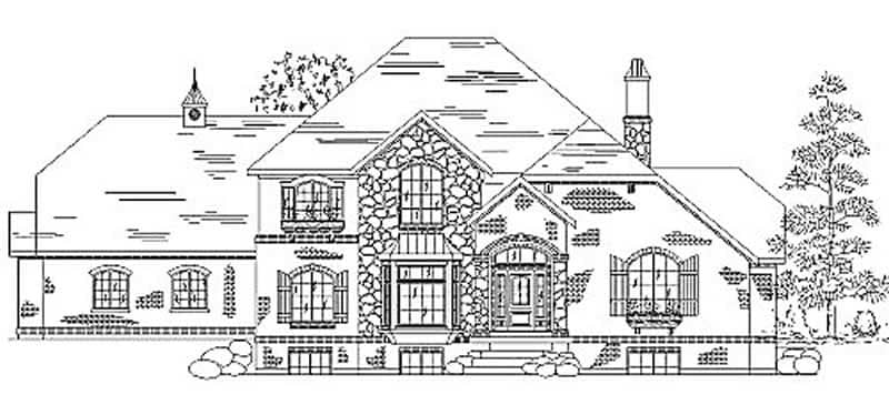 European home (ThePlanCollection: Plan #135-1202)