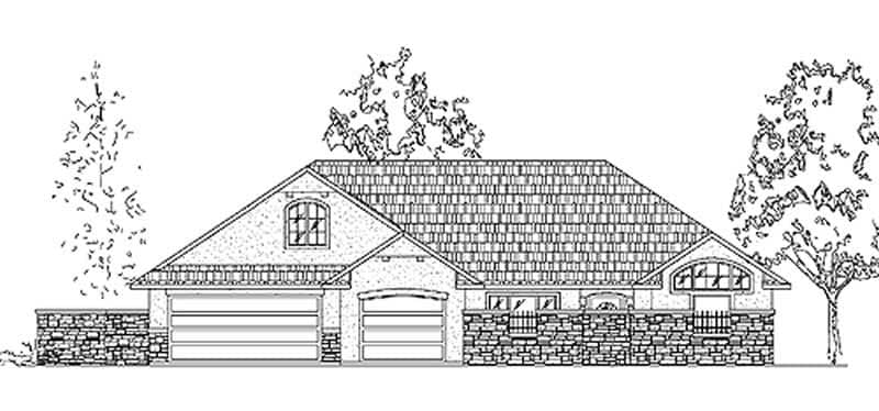 Country home (ThePlanCollection: Plan #135-1212)