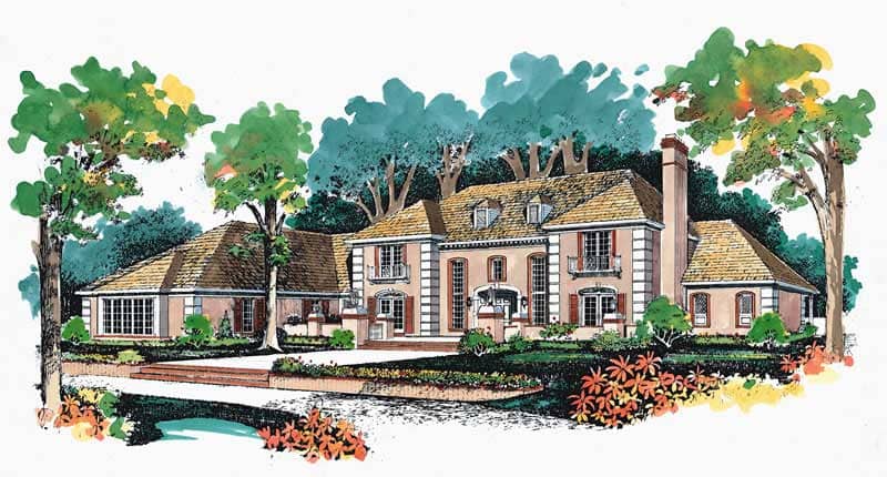 Mediterranean home (ThePlanCollection: Plan #137-1035)