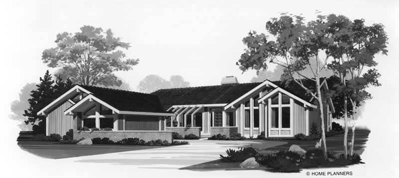 Contemporary home (ThePlanCollection: Plan #137-1303)