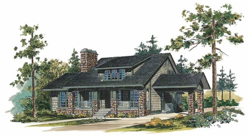 Craftsman home (ThePlanCollection: Plan #137-1330)