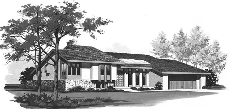 Contemporary home (ThePlanCollection: Plan #137-1342)