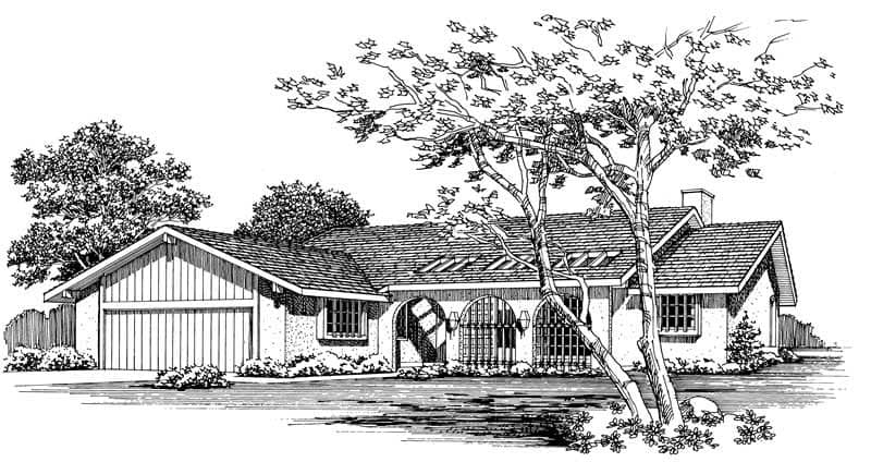 Southwest home (ThePlanCollection: Plan #137-1414)
