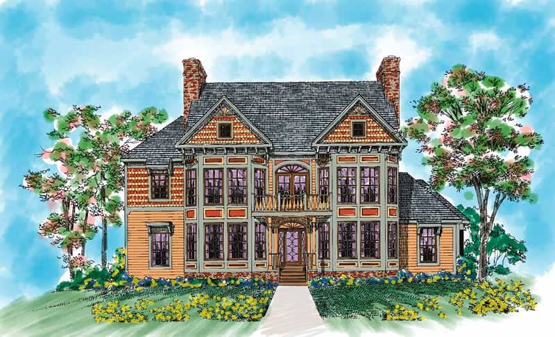 Victorian home (ThePlanCollection: Plan #137-1418)