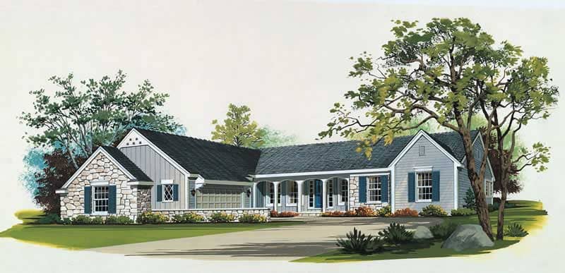 Country home (ThePlanCollection: Plan #137-1435)