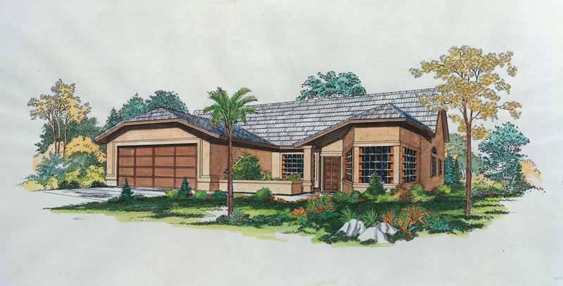 Mediterranean home (ThePlanCollection: Plan #137-1494)