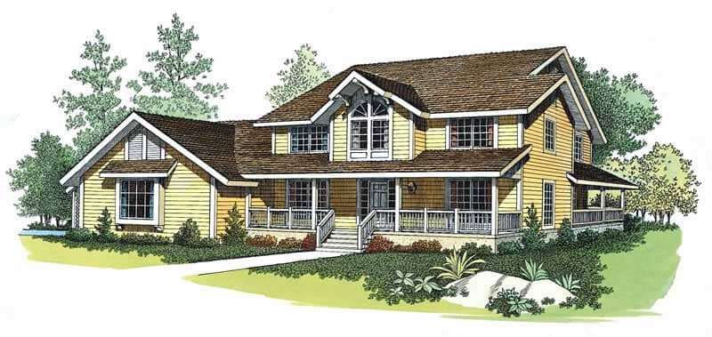 Country home (ThePlanCollection: Plan #137-1500)