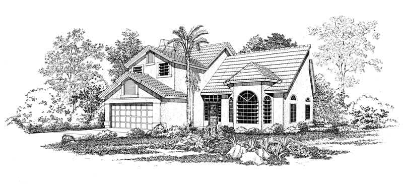 Mediterranean home (ThePlanCollection: Plan #137-1526)