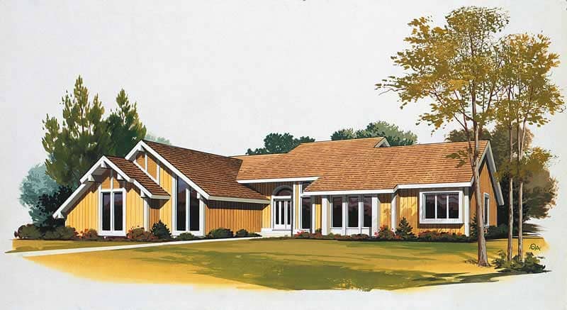 Contemporary home (ThePlanCollection: Plan #137-1537)