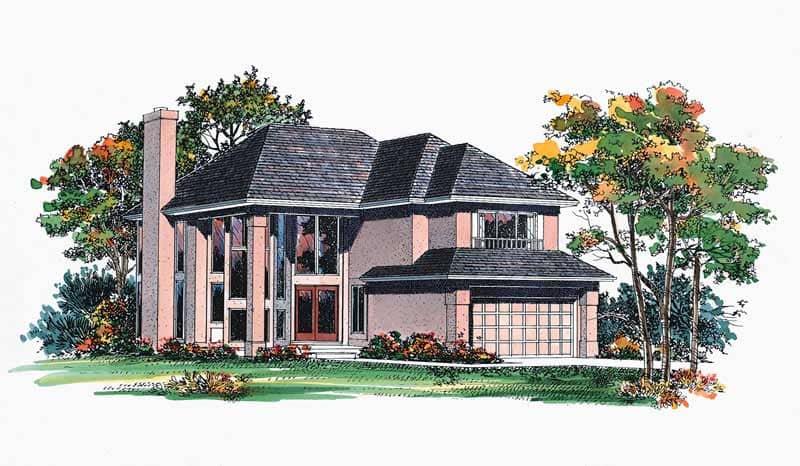 Contemporary home (ThePlanCollection: Plan #137-1543)
