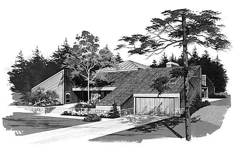 Contemporary home (ThePlanCollection: Plan #137-1550)