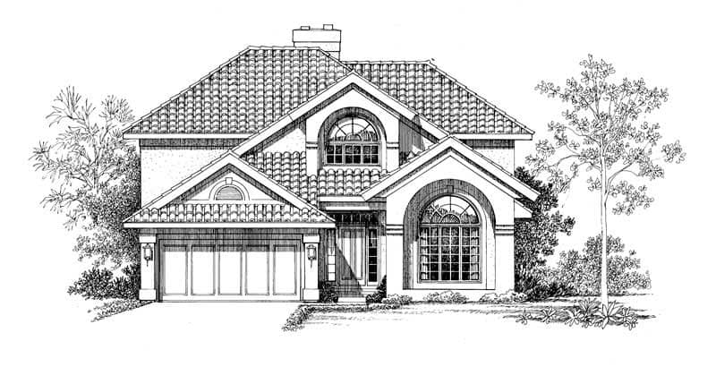 Mediterranean home (ThePlanCollection: Plan #137-1559)
