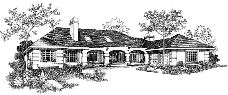 Mediterranean home (ThePlanCollection: Plan #137-1565)