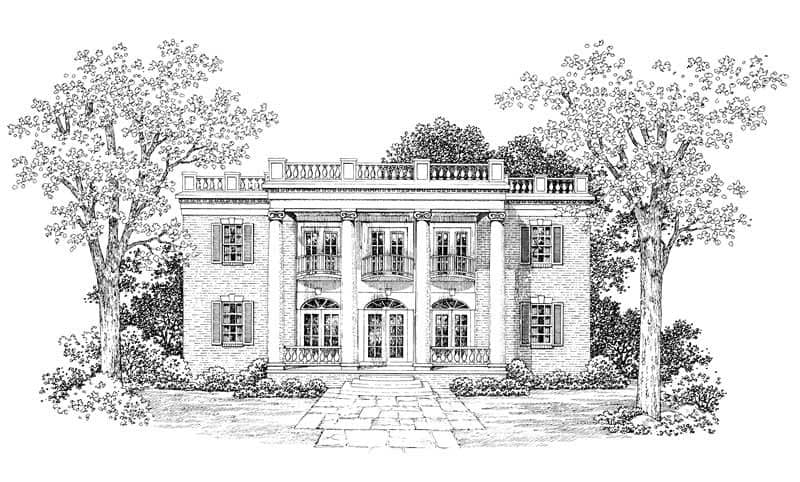 Colonial home (ThePlanCollection: Plan #137-1609)