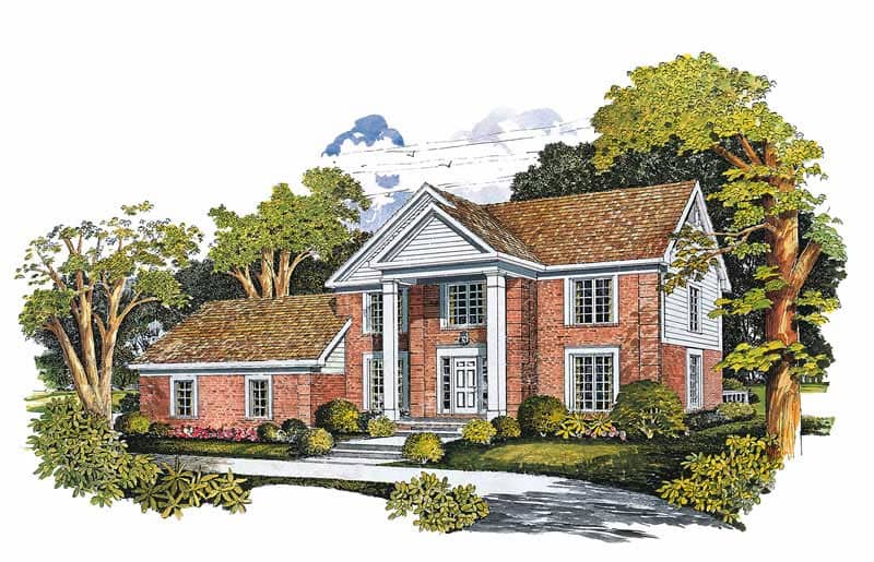 Colonial home (ThePlanCollection: Plan #137-1629)