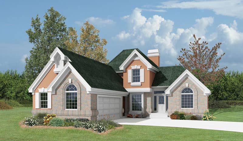 Front elevation of Country home (ThePlanCollection: House Plan #138-1066)