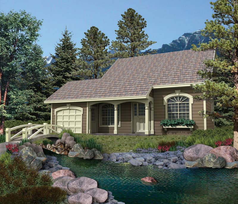 Front elevation of Country home (ThePlanCollection: House Plan #138-1067)