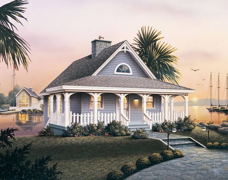 Front elevation of Country home (ThePlanCollection: House Plan #138-1070)