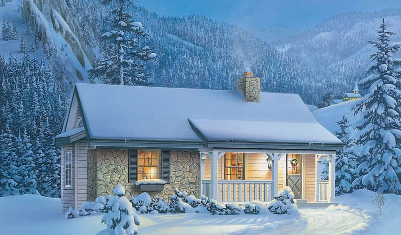 Front elevation of Vacation Homes home (ThePlanCollection: House Plan #138-1073)