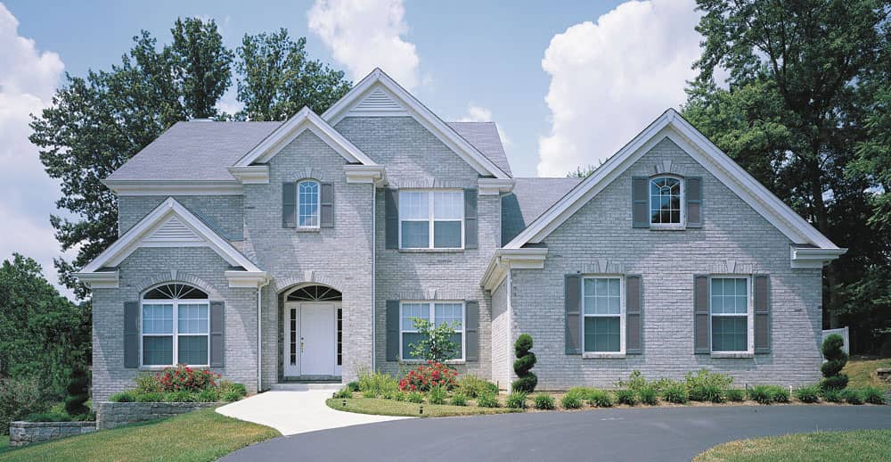 Front elevation of Luxury home (ThePlanCollection: House Plan #138-1089)