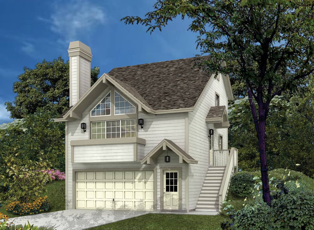 Front elevation of Small House Plans home (ThePlanCollection: House Plan #138-1116)