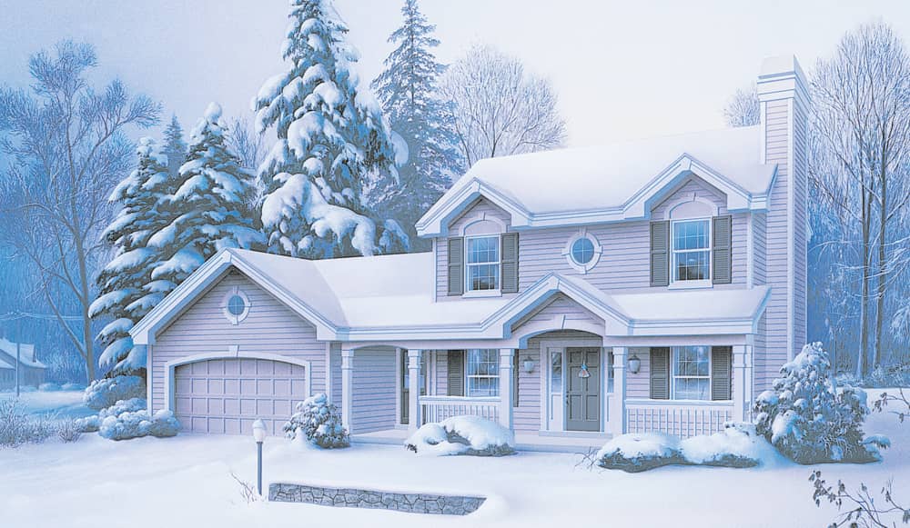 Front elevation of Traditional home (ThePlanCollection: House Plan #138-1154)