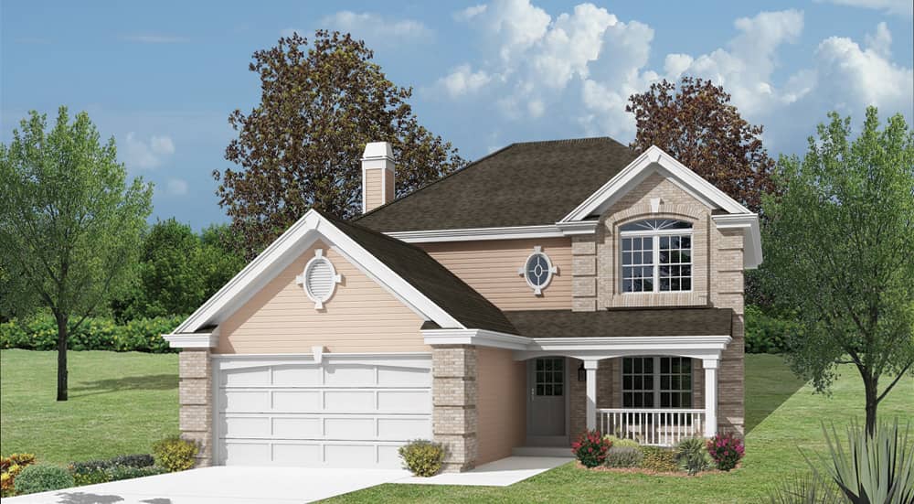 Front elevation of Traditional home (ThePlanCollection: House Plan #138-1161)