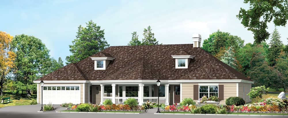 Front elevation of Traditional home (ThePlanCollection: House Plan #138-1263)