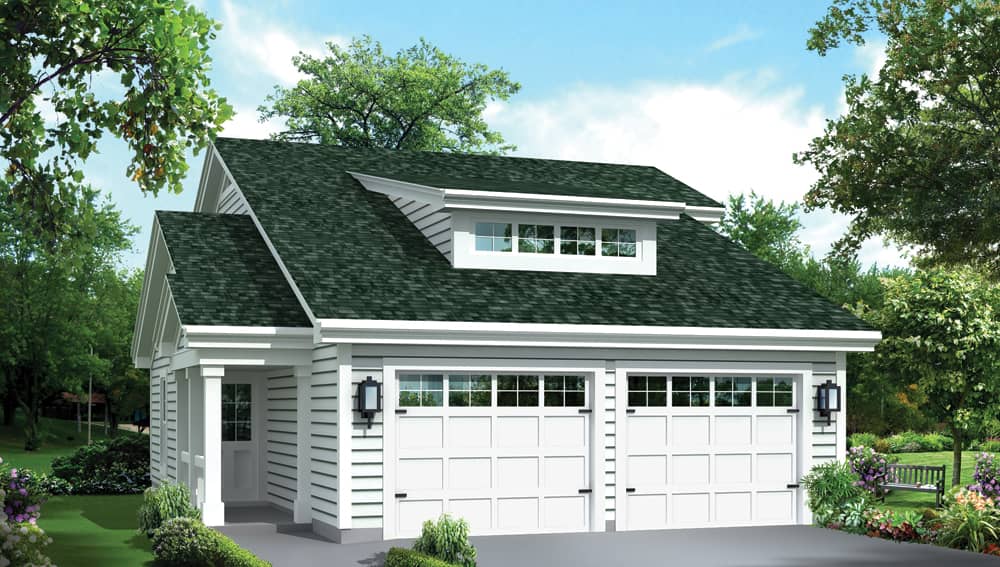 Color rendering of Garage w/Apartments home plan (ThePlanCollection: House Plan #138-1274)