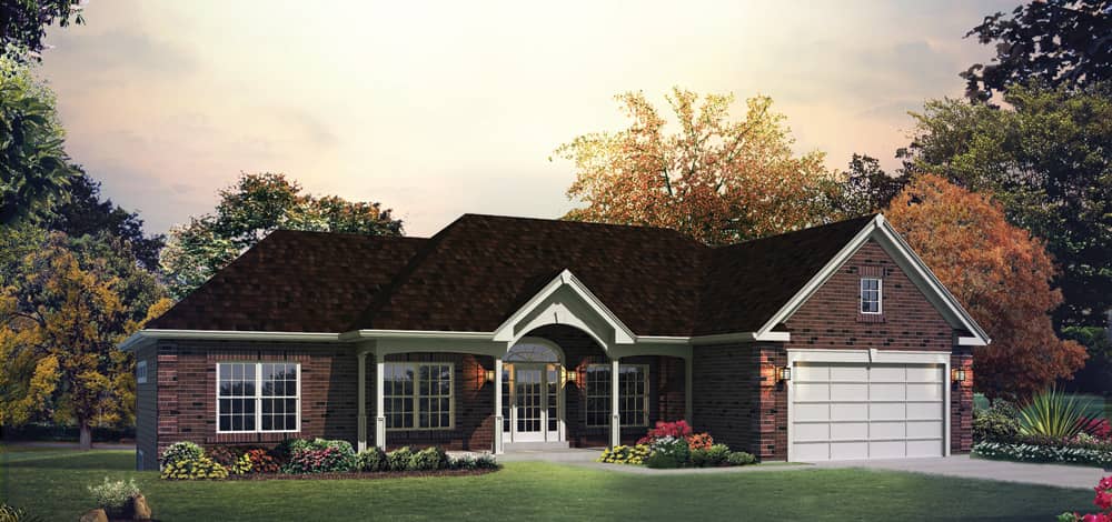 Front elevation of Traditional home (ThePlanCollection: House Plan #138-1289)