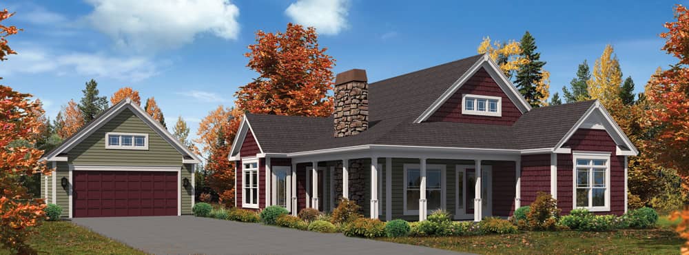 Front elevation of Cottage home (ThePlanCollection: House Plan #138-1300)